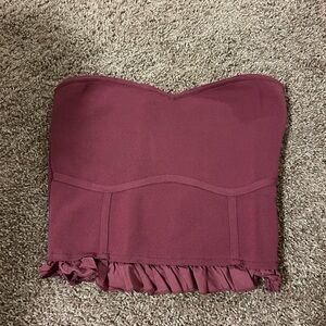 Altar'd State Plum Strapless Top